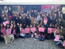 Edite Estrela nas comemorações do "Dia Mundial da Rapariga", em Bruxelas