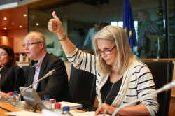 Edite Estrela durante uma votação na comissão dos Direitos da Mulher do PE, 18 de setembro de 2013