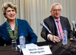 Maria Joao Rodrigues em debate com Jean-Claude Juncker